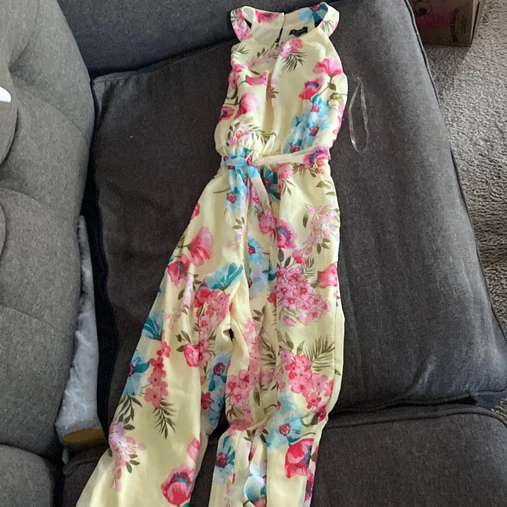 Girls floral jumpsuit